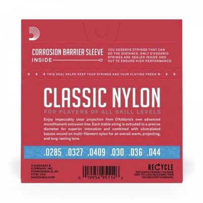 Encordoamento Violão Nylon Tensão Alta Student Ej27h D Addario [f002]