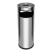 Lixeira Cinzeiro Em Aço Inox Aro Em Aluminio 30 Litros