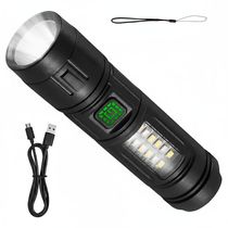 Lanterna Multifuncional Led Com Luz Lateral E Bateria Recarregável Usb