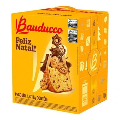 Kit 2 Cesta De Natal Bauducco Pequena 15 Itens Presente