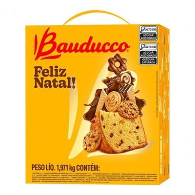 Kit 2 Cesta De Natal Bauducco Pequena 15 Itens Presente
