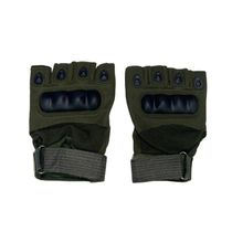 Luva Tática Militar Meio Dedo Antiderrapante Com Proteção Rígida E Ajuste Em Velcro