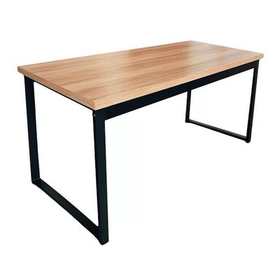 Mesa Escrivaninha Office Tampo Grosso Industrial 1,50m Canela/preto Mesa Para Escritório