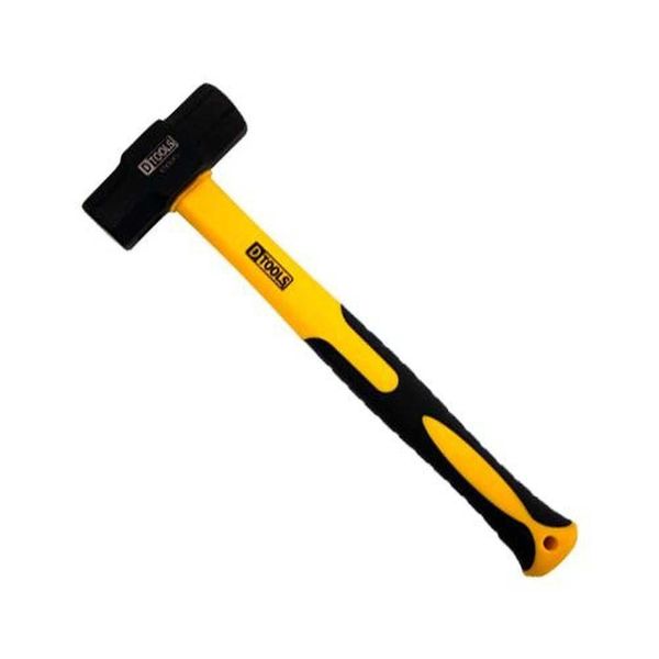 Marreta Cabo De Fibra 1kg Para Trabalhos Pesados - Ideal Para Quebrar Pedras E Concretos
