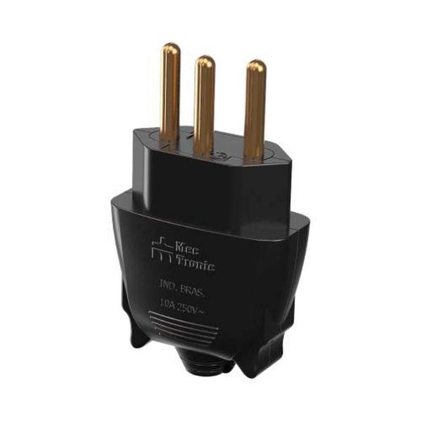 Pino Macho 3p 20a Com Prensa Cabo Preto - Mectronic - Sku 26563