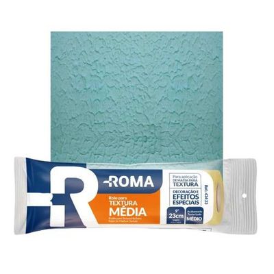Rolo Textura Média 23cm Profissional Para Pintura - Modelo Roma