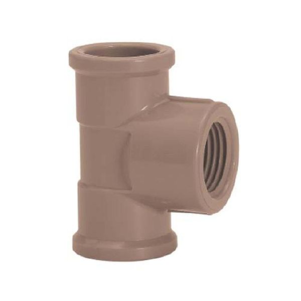 Tee Liso Rosca 90º 25mm X 1-2'' Pvc Pn 750 Kpa - Amanco