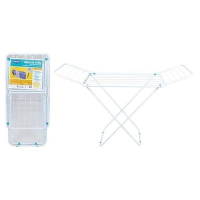 Varal De Chão Com Abas 144x49cm Branco - Estrutura Em Aço - Mor