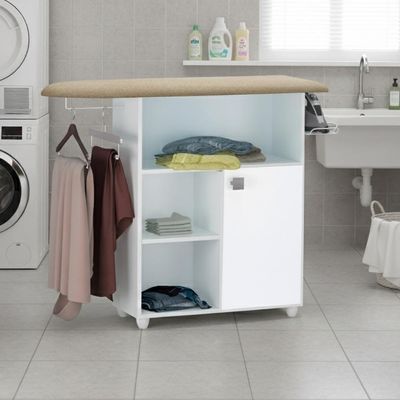 Tabua De Passar Roupa Mariana Com Balcao Branco Reajl Moveis Branco