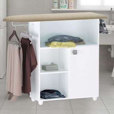 Tabua De Passar Roupa Mariana Com Balcao Branco Reajl Moveis Branco
