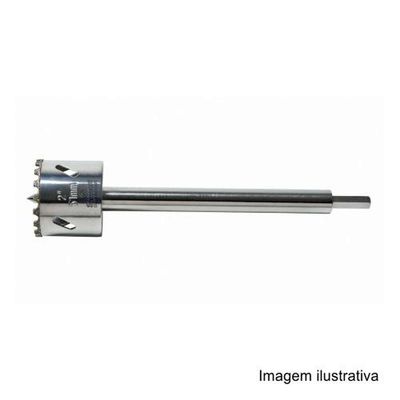 Serra Copo Diamantada 65mm X 2.9-16'' Starrett - Haste 150mm Hexagonal - Alta Performance