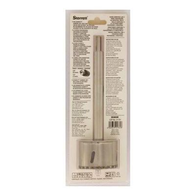 Serra Copo Diamantada 65mm X 2.9-16'' Starrett - Haste 150mm Hexagonal - Alta Performance