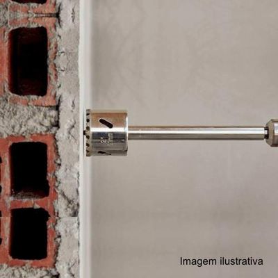 Serra Copo Diamantada 65mm X 2.9-16'' Starrett - Haste 150mm Hexagonal - Alta Performance