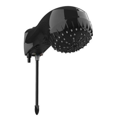 Chuveiro Ducha Top Banho 4 Temperaturas Preta 5500 Watts - Efeito Hidromassagem 110V