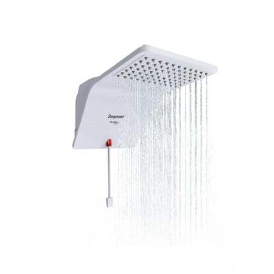 Chuveiro Ducha Eletrônica Ducali 7500 Watts Branca - Espalhador Grande De Silicone - Zagonel 220V