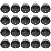 Kit Interruptor Grill E Lâmpada Fornos Embutir - 20 Peças Preto Bivolt