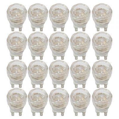 Kit Lâmpada Com Protetor Para Forno Embutir 220V - 20 Peças Branco 220V