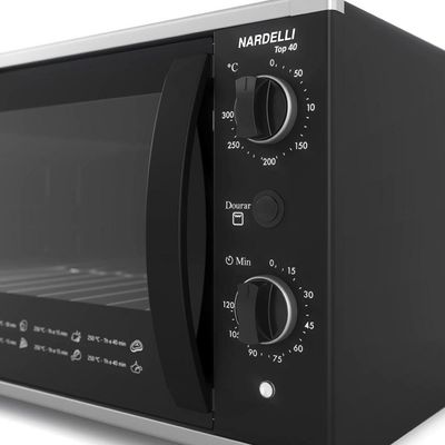 Forno Elétrico De Bancada 40 Litros Nardelli Top 40 Black Preto 110V