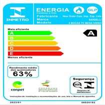 Cooktop Nardelli à Gás Ndl 5b Tc Vidro Preto Flange Inox Preto Bivolt