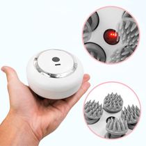 Massageador Elétrico De Cabeça Portátil USB Recarregável Cor:Branco