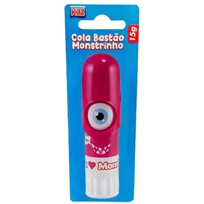 COLA ESCOLAR BASTÃO MONSTRINHO PINK - 15G - KZ5015PK - KAZ