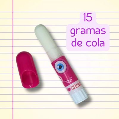 COLA ESCOLAR BASTÃO MONSTRINHO PINK - 15G - KZ5015PK - KAZ