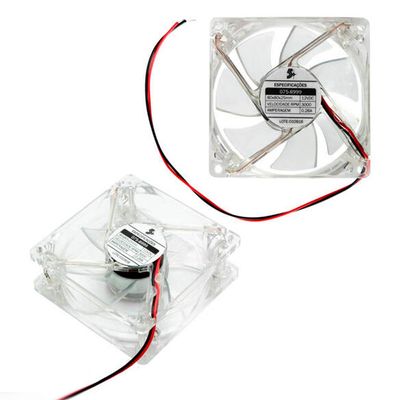Micro Ventilador LED Branco PCS e Eletrônicos 075-8999 12V 5+