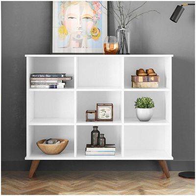 Nicho Organizador Multifuncional Pés Retrô Cube Q01 Branco
