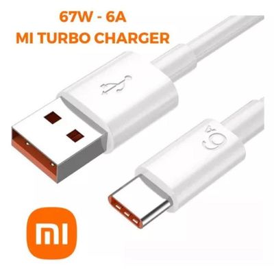 Fonte Carregador Type-C 120w Turbo + Cabo de Dados 6A - Compativel com Xiaomi Poco X3 X4 X5 XT