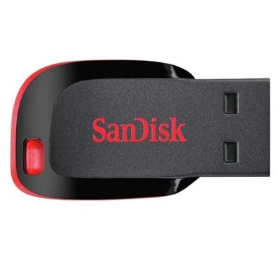 Pen Drive 32GB Sandisk Cruzer Blade 2.0 Preto e Vermelho