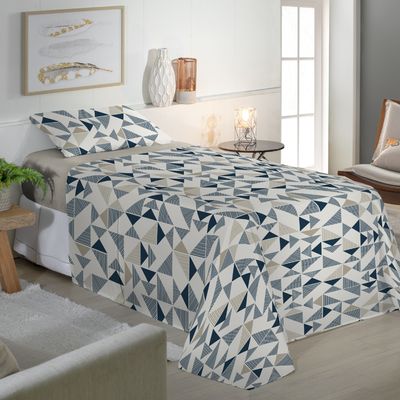 Jogo de Cama 100% algodão Solteiro 150 Fios Fiori