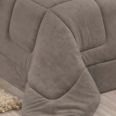 Coberdrom Robust King Manta Soft Sherpa Lã de Carneiro Pesado Grosso 1 Peça - Cinza