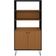 Estante Multiuso Com 02 Portas 03 Prateleiras 183x90cm Hit A02 Freijó Preto - Lyam Decor