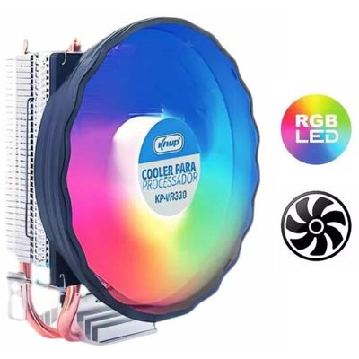 Cooler Para Processador Intel E Amd Rgb Gamer Kp-vr330 Knup