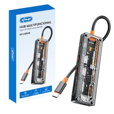 Hub Adaptador Type C + PD 3.0 + Hdmi 4K + Leitor de Cartão  Windows/Mac