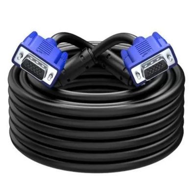 Cabo Para Monitor e Projetor VGA DB15 Com Filtro 5 Metros Preto