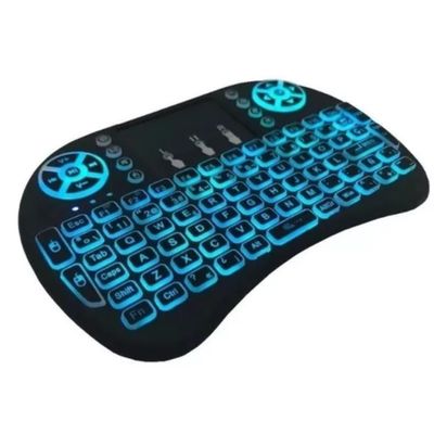 Mini Teclado + Touchpad Mouse Sem Fio P/ Smart Tv Pc Notebook RGB