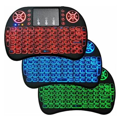 Mini Teclado + Touchpad Mouse Sem Fio P/ Smart Tv Pc Notebook RGB