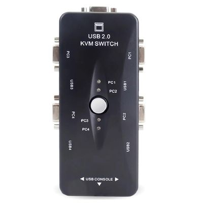 Chaveador Kvm Switch 4x1 USB Vga 4 Portas 4 Pcs/Cpu Na Mesma Estação