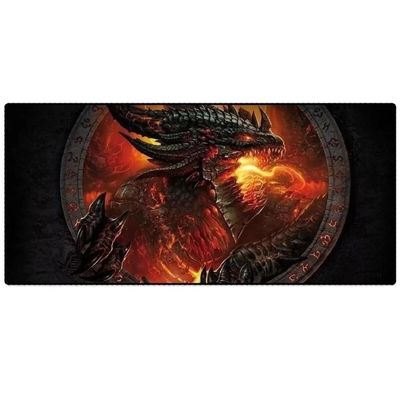 Mouse Pad Gamer Extra Grande Antiderrapante Dragão de Fogo