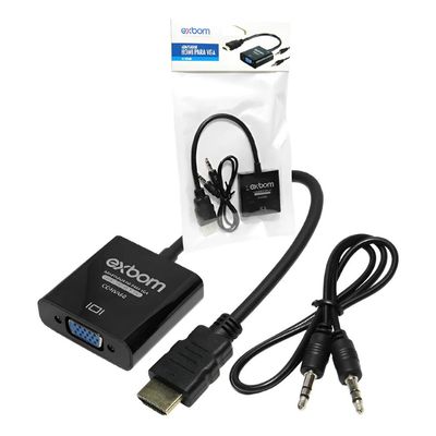 Cabo Adaptador Conversor HDMI X VGA 15 CM