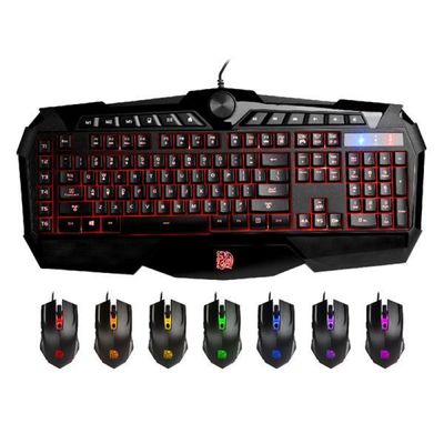 Teclado & Mouse TT SPORTS Challenger Prime Combo KB-CPC-MBBRPB-01