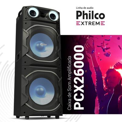 Caixa de Som Amplificada Philco Flash Light 2600W PCX26000 Bivolt