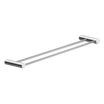 Porta Toalha Toalheiro Duplo Para Banheiro Alto Brilho Orion Grego Metal 50cm
