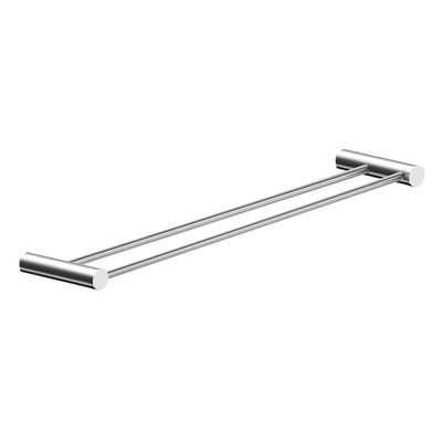 Porta Toalha Toalheiro Duplo Para Banheiro Alto Brilho Orion Grego Metal 50cm
