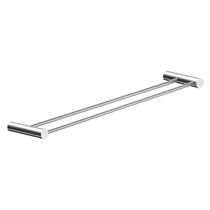 Porta Toalha Toalheiro Duplo Para Banheiro Alto Brilho Orion 70cm