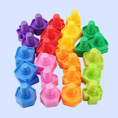 Brinquedo De Montar Interativo Plastico Blocos Infantil Coloridos Parafuso Encaixar