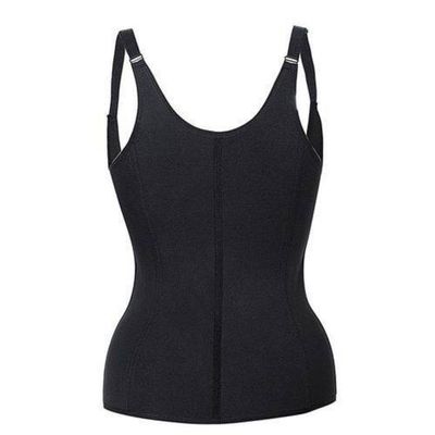 Cinta Modeladora Dupla Compressão Redutor Ziper Cor:preto Tamanho:xxxl