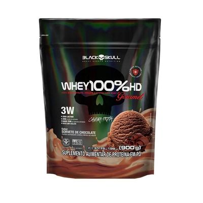 Whey 100% Hd Gourmet Refil (900g) - Sabor: Sorvete De Chocolate