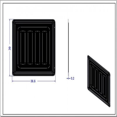 Kit Bandeja Esmaltada Para Fornos Embutir 45l - 5 Peças Preto
